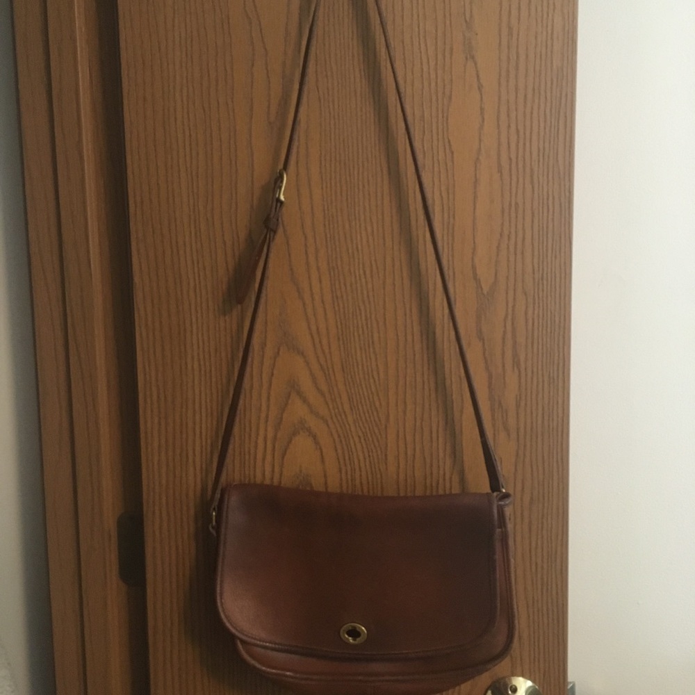 Vintage Leather Coach Crossbody Bag